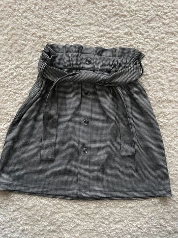 Jupe motifs ceinturée taille haute