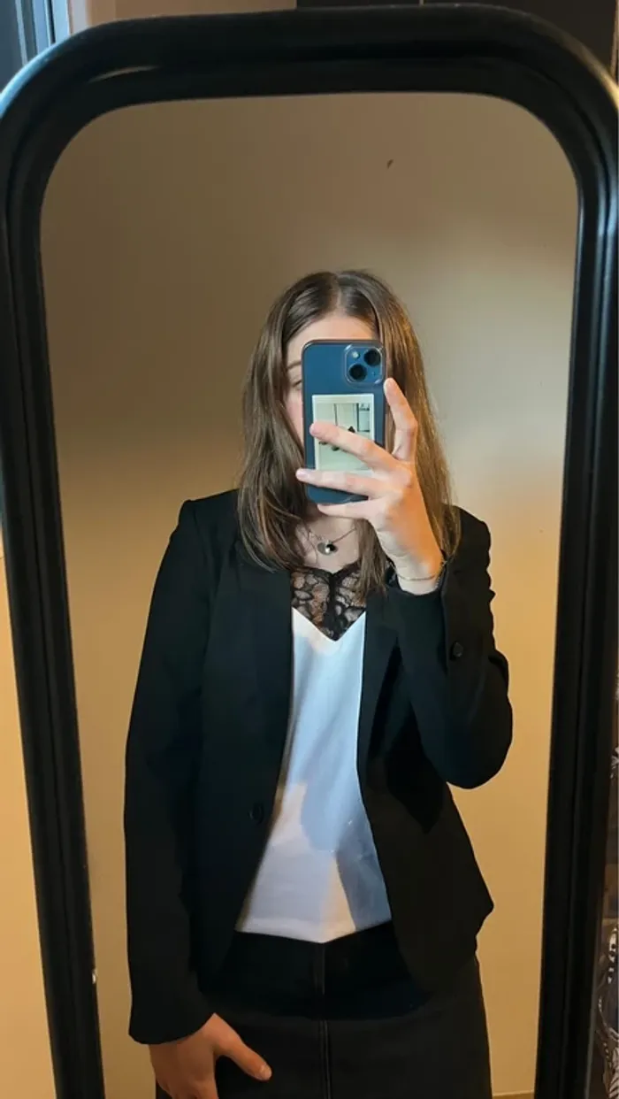 Blazer court noir H&M