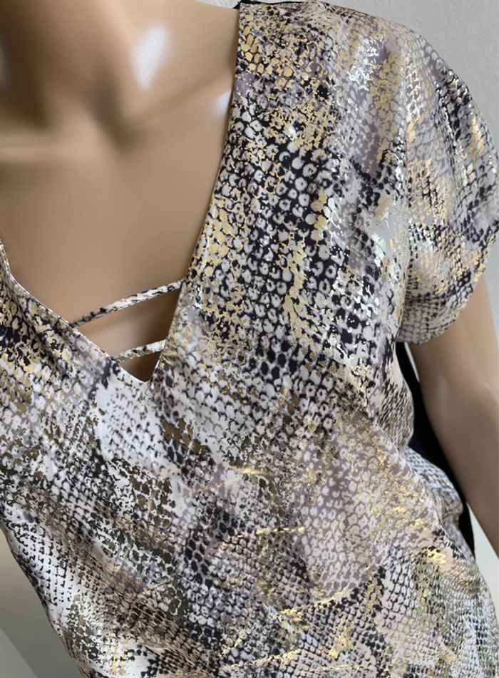 🐍👚 Top effet peau de serpent Camaïeu T.38 🐍👚 - photo numéro 2