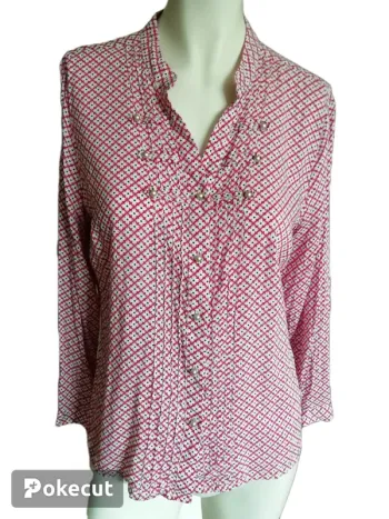 Chemise chemisier rouge red rentrée demi saison automne printemps spring