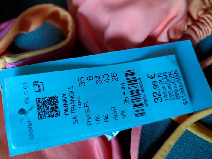 Haut de bikini triangle dégradé orange/rose – ETAM – Taille 36 - photo numéro 5