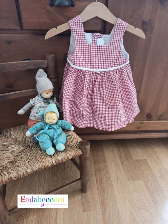 Robe vichy 3 mois vintage tbe