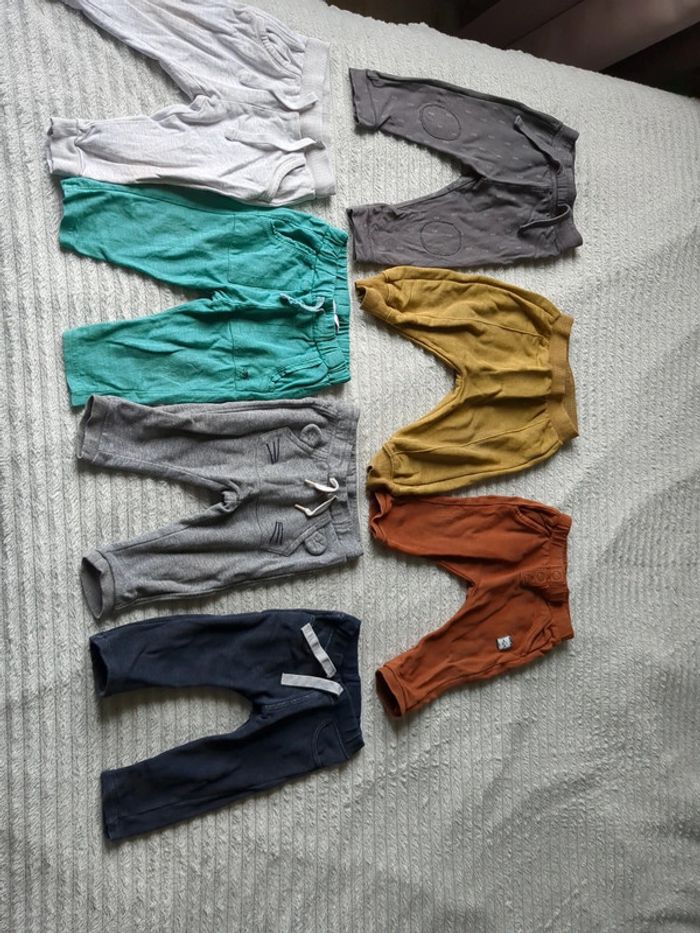 Lot de 7 pantalons taille 9-12 mois 74 cm