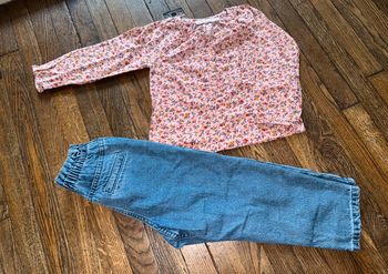 Blouse Monoprix et jeans du pareil au même  3 ans