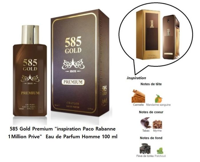 585 Gold Premium "inspi Paco Rabanne 1 Million Prive" Eau de Parfum Homme 100 ml - photo numéro 2