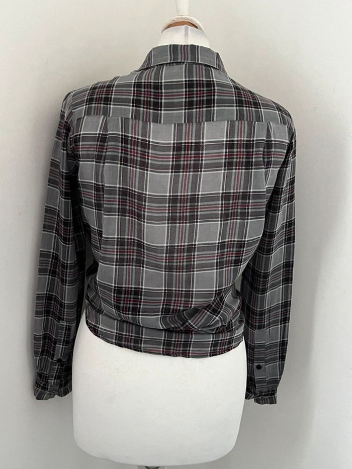 Chemisier à carreaux gris et bordeaux The Kooples XS - photo numéro 6