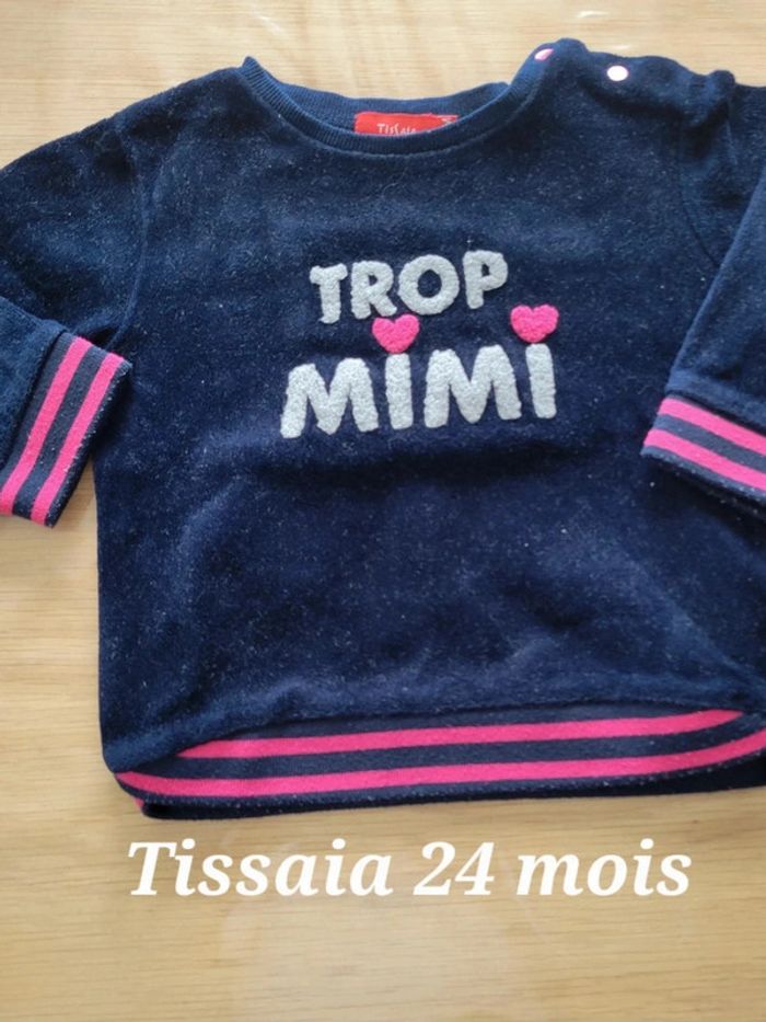 Pull en velours 24 mois Tissaia - photo numéro 2