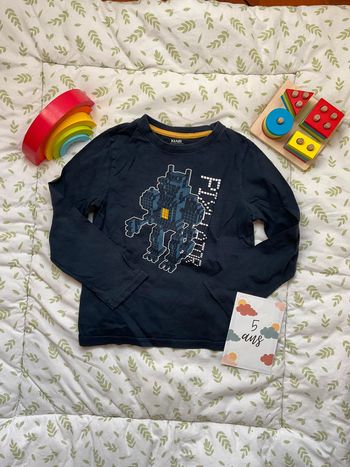 teeshirt manches longues bleu marine 5 ans kiabi