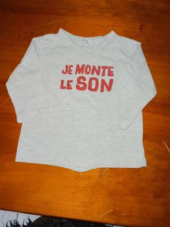 Tee shirt je monte le son 3 mois kimbaloo