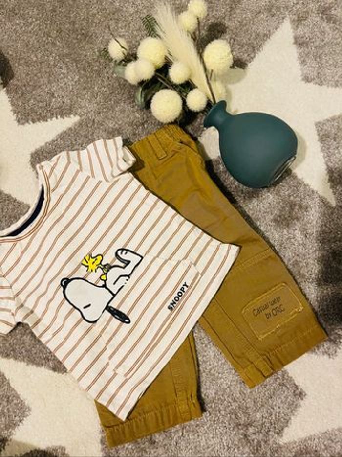 Ensemble bébé pantalon & t-shirt 6 mois