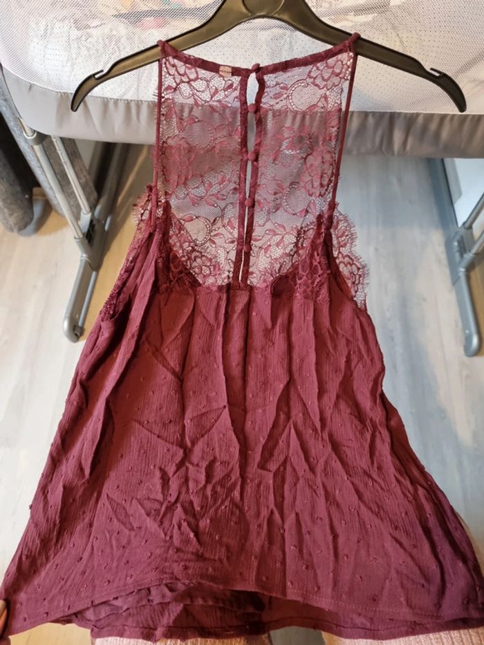 Top débardeur Bordeaux taille xs - photo numéro 3