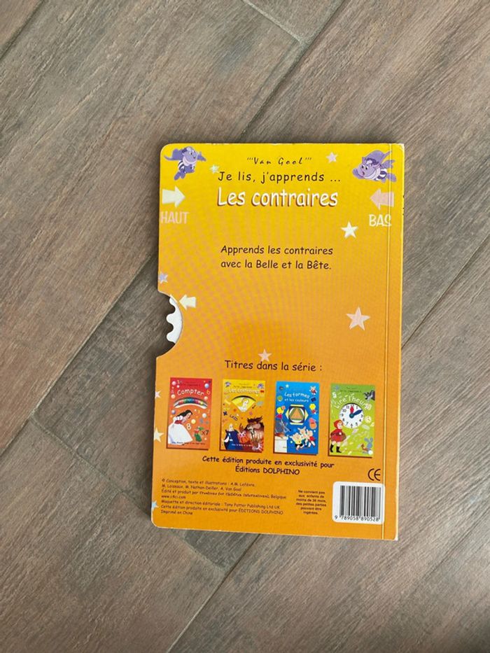 Livre je lis j’apprends les contraires avec la belle et la bête - photo numéro 2