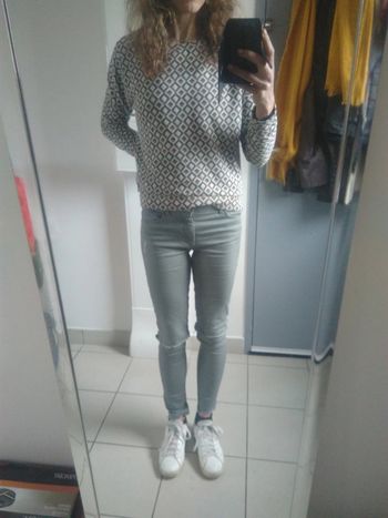 Jeans femme 36 kaki clair 34