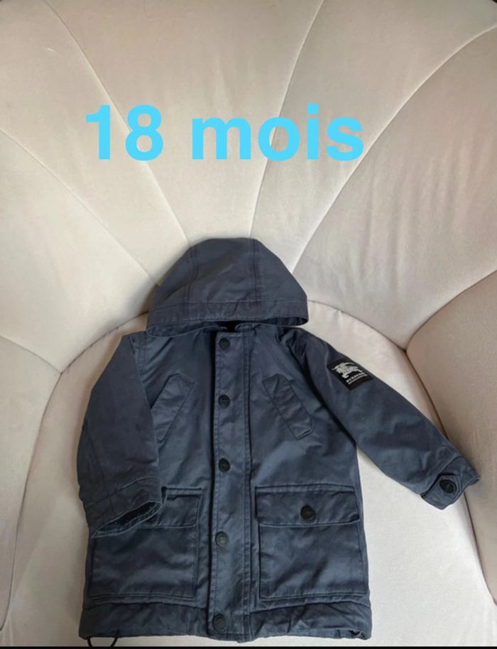 Parka chaude marine 18 mois - Burberry