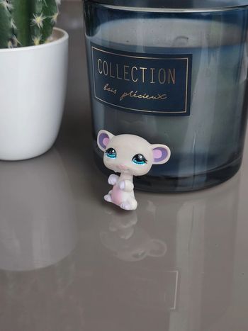 Littlest Pet Shop #1129 grey lilac rodent mice rat