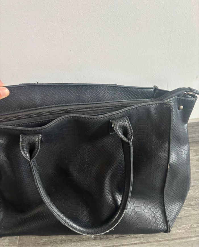 Sac noir à main/ fourre tout / sac de cours - photo numéro 8