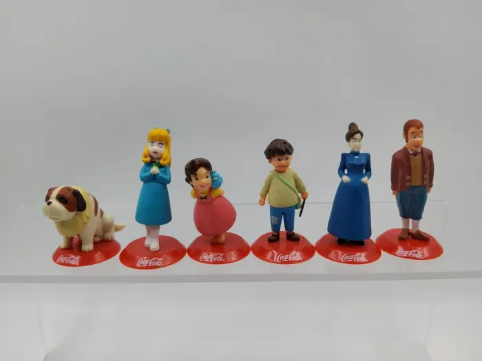 6 Coca-Cola Heidi Figures