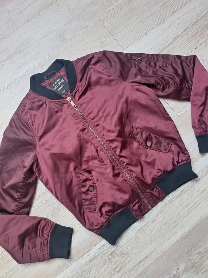 Veste/bombers bordeaux - photo numéro 2