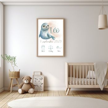 affiche naissance personnalisé