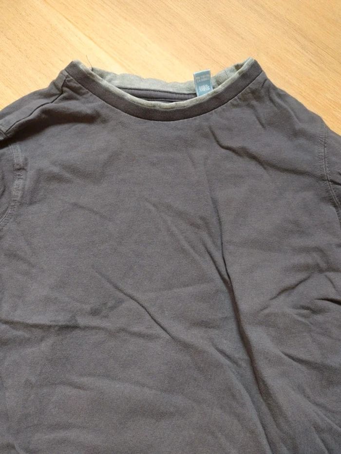 T-shirt manches longues Okaïdi gris 5 ans