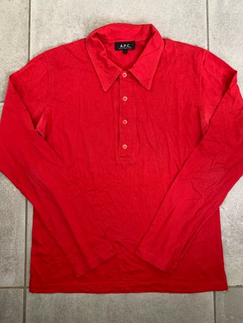 Chemise rouge en coton taille L