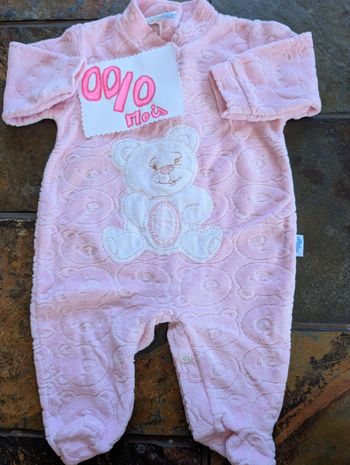 Pyjama velours hiver, taille naissance, ciliegina
