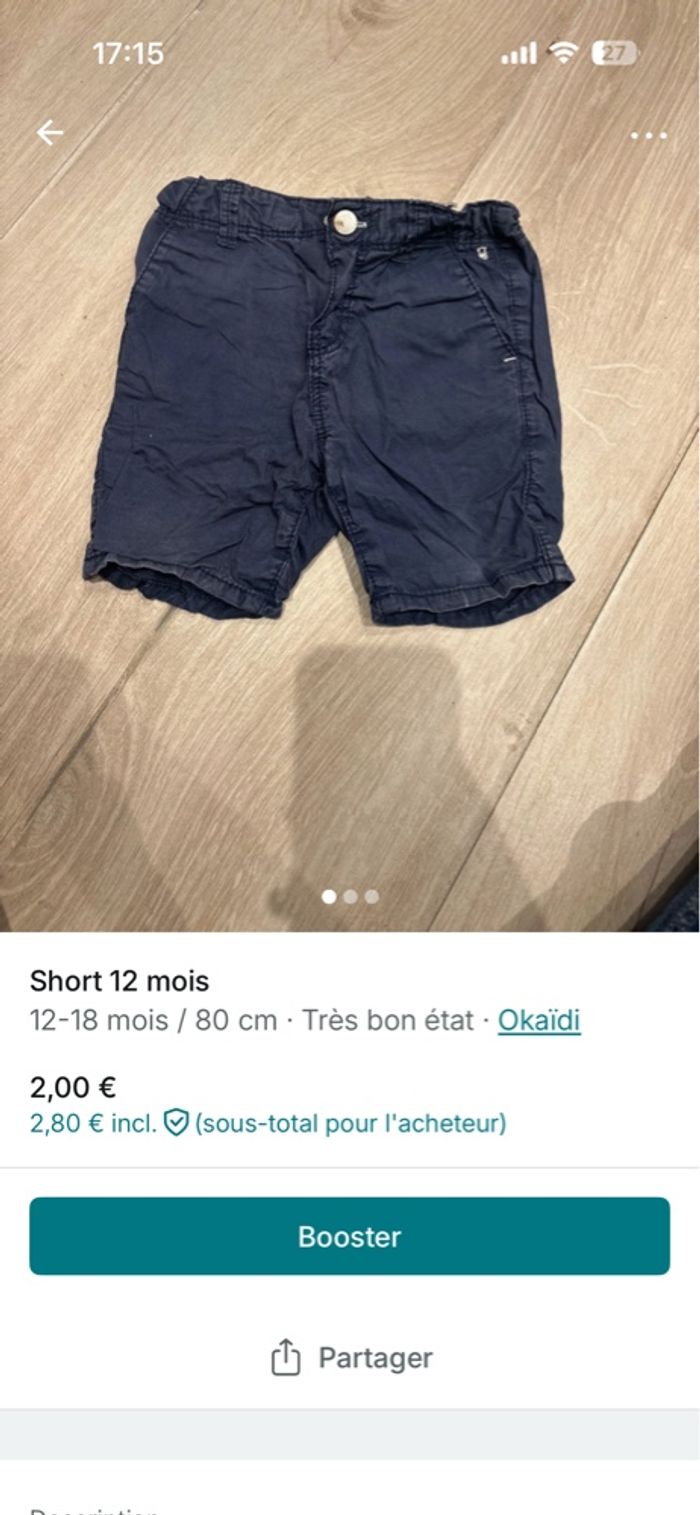 Short 12 mois