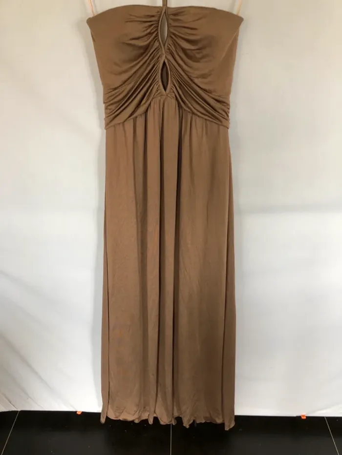 Robe bustier maxi couleur bronze taille 38 Pianoforte di Max Mara très bon état - photo numéro 7