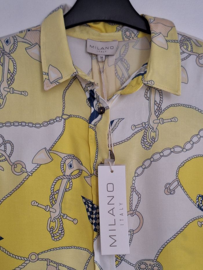 Chemise neuve avec étiquette aux motifs marins - photo numéro 2