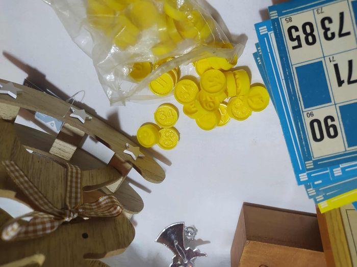 Coffret bois ancien jeu de Bingo/ Loto français - photo numéro 4