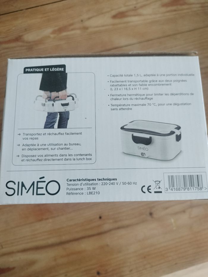 Lunch box électrique Siméo neuve pour repas chauds au bureau - photo numéro 5