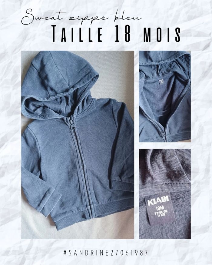 Veste de jogging bleue 🧸 Taille 18 mois 🧸 Kiabi