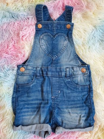 🌴 Robe salopette en jean fille taille 12 mois kiabi