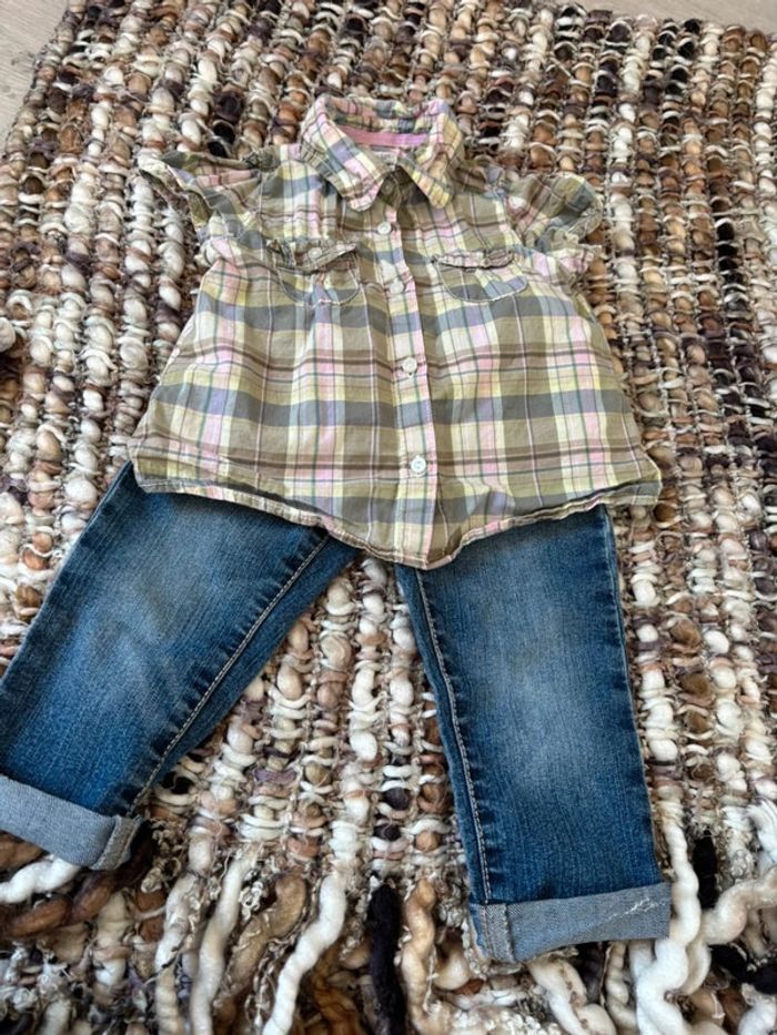 Petite chemise à carreau fille 12 mois - photo numéro 4