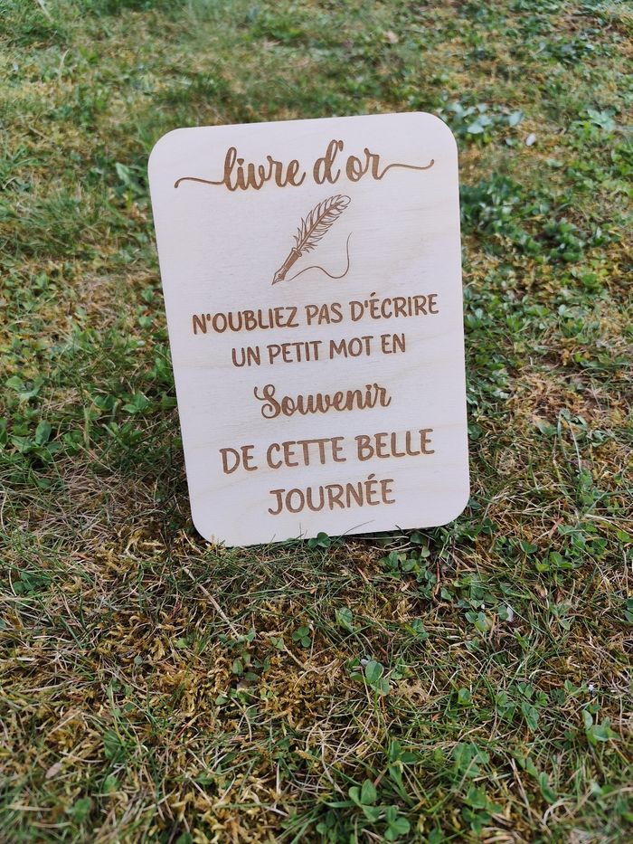 Pancarte livre d'or