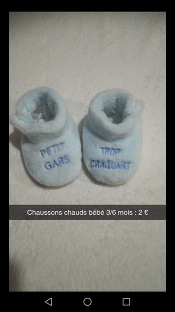 Chaussons bébé 3/6 mois