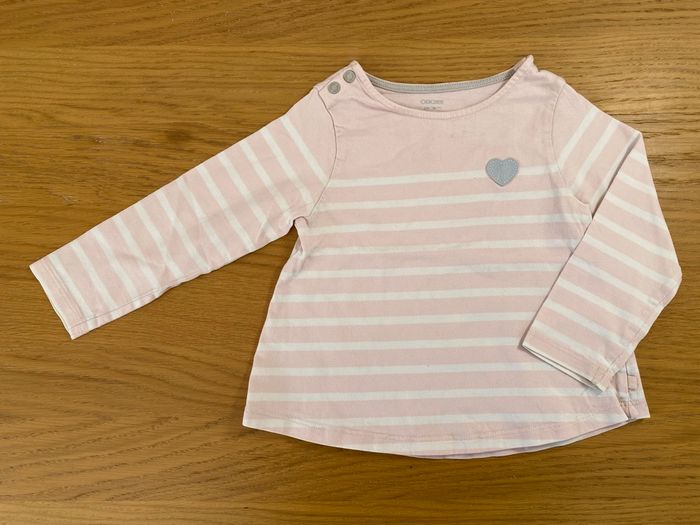 Obaïbi T-shirt manches longues rose/gris Taille 2 ans - photo numéro 2