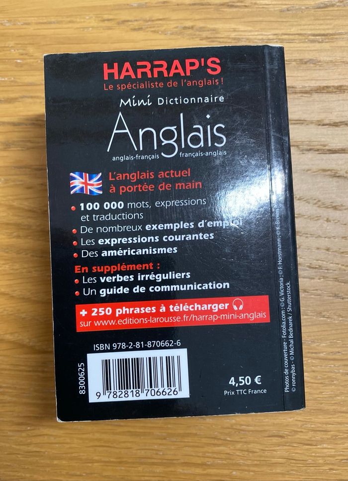 Livre Mini dictionnaire anglais Harrap’s - photo numéro 4