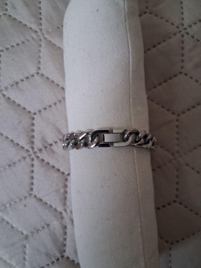 Élégant bracelet menotte homme acier inoxydable - photo numéro 6