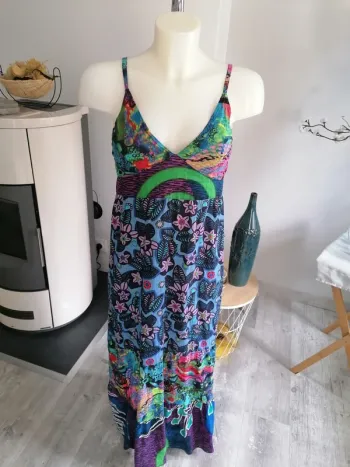Robe d'été colorée à bretelles L