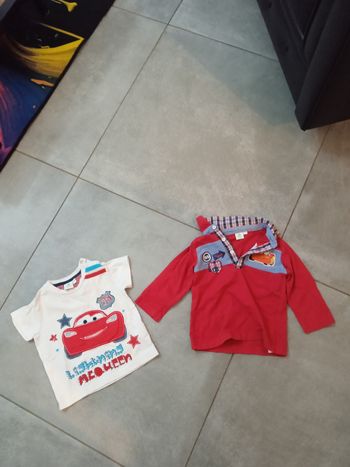 Lot de 2 articles garçon cars neuf licence Disney