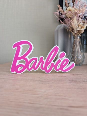 Logo Barbie decoratif 20x10cm Excellent état 