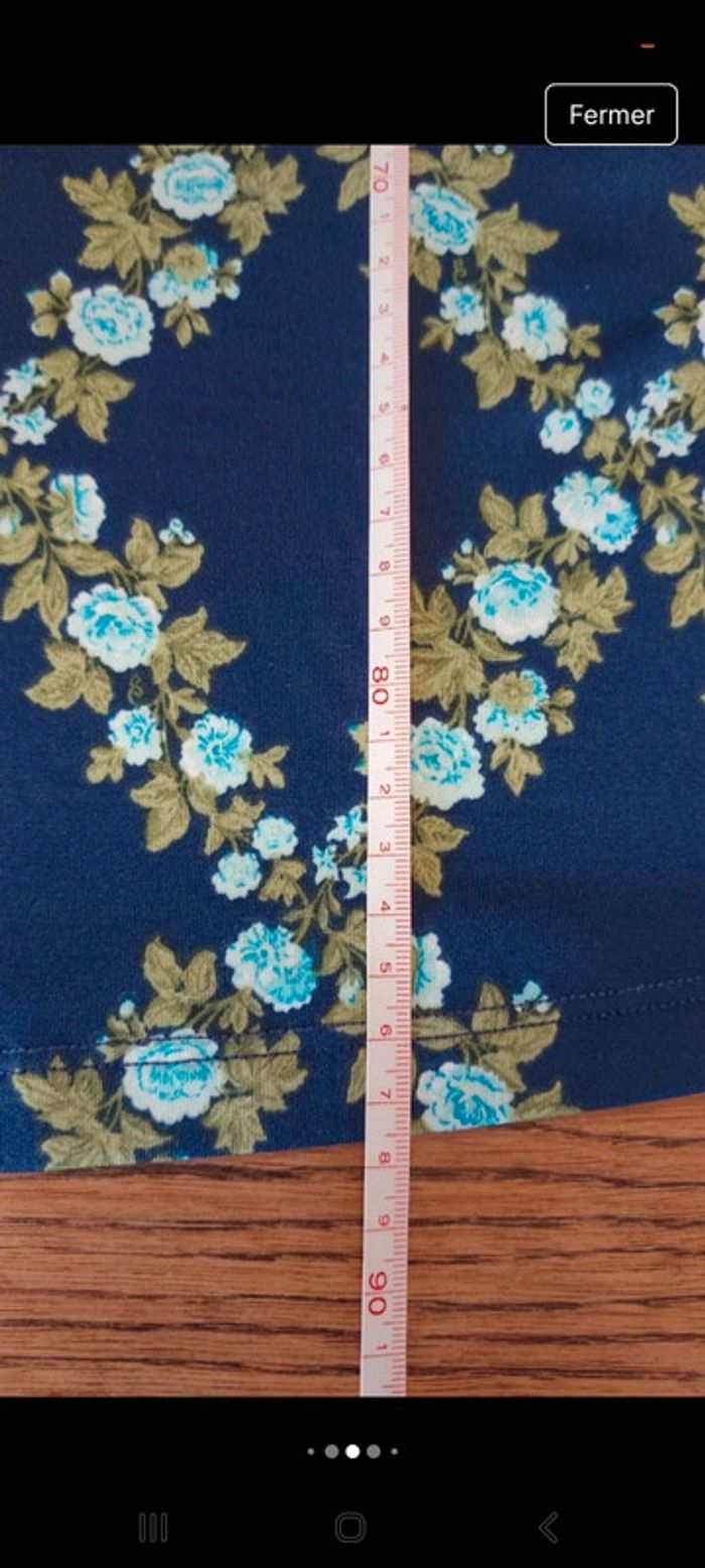 Robe fond bleu fleuries King Louie  taille M - photo numéro 16