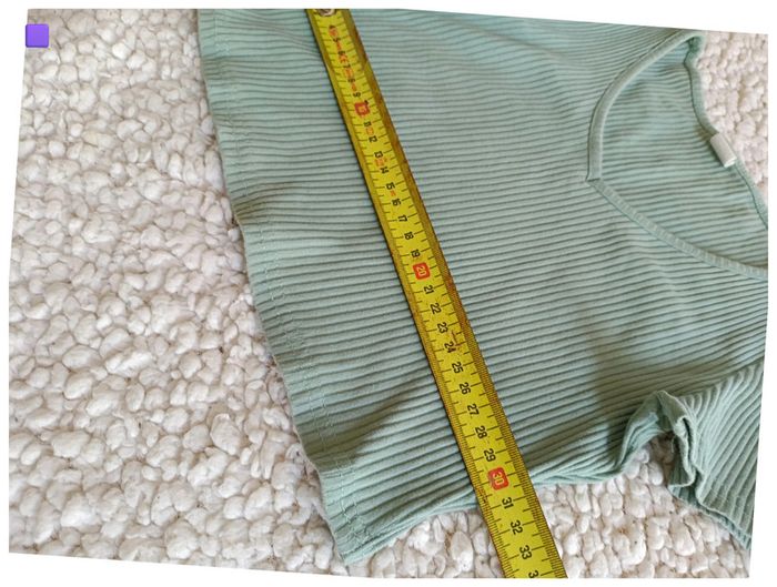 Crop top côtelé vert d’eau mignon cute kawaii crop top - photo numéro 5