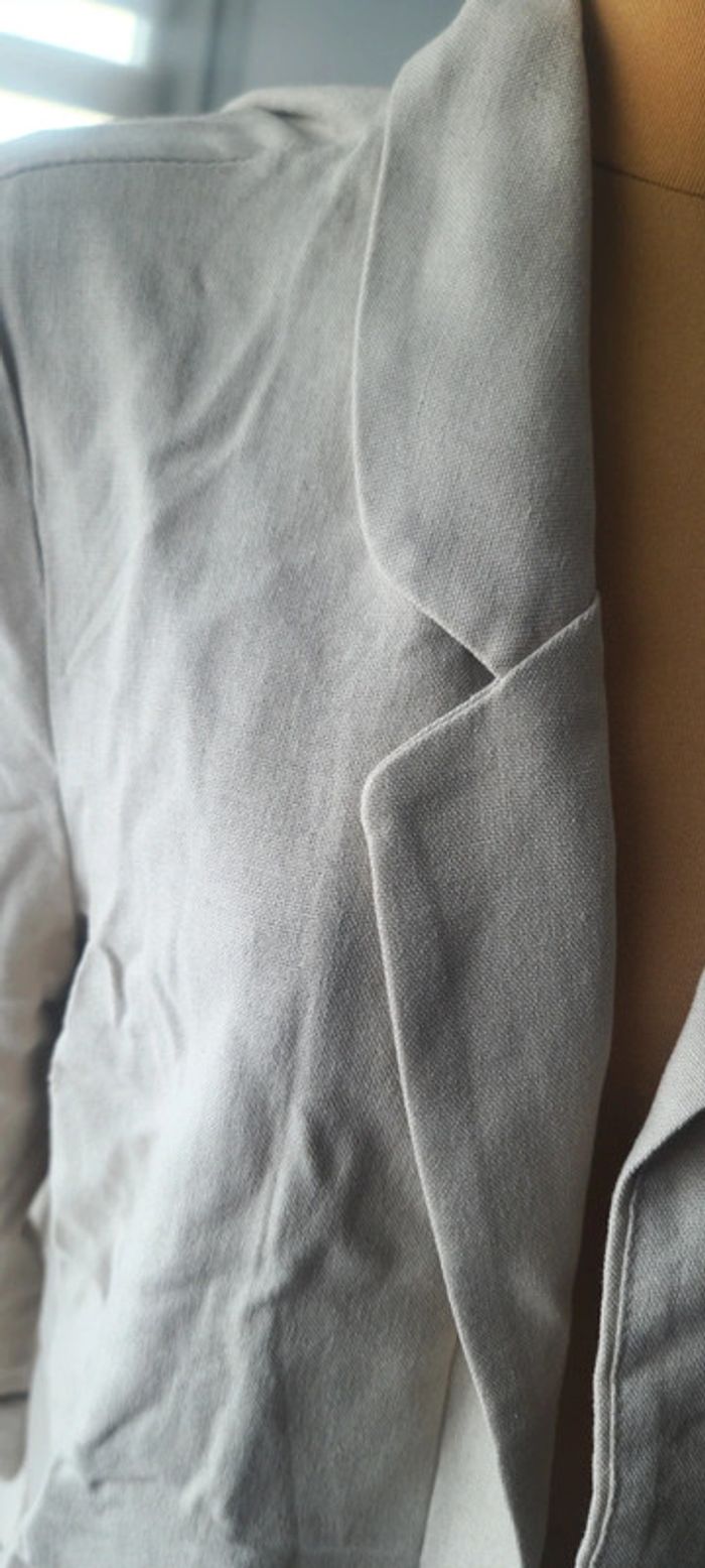Blazer en lin Vero Moda - Vmjesmilo - Silver Lining - photo numéro 5