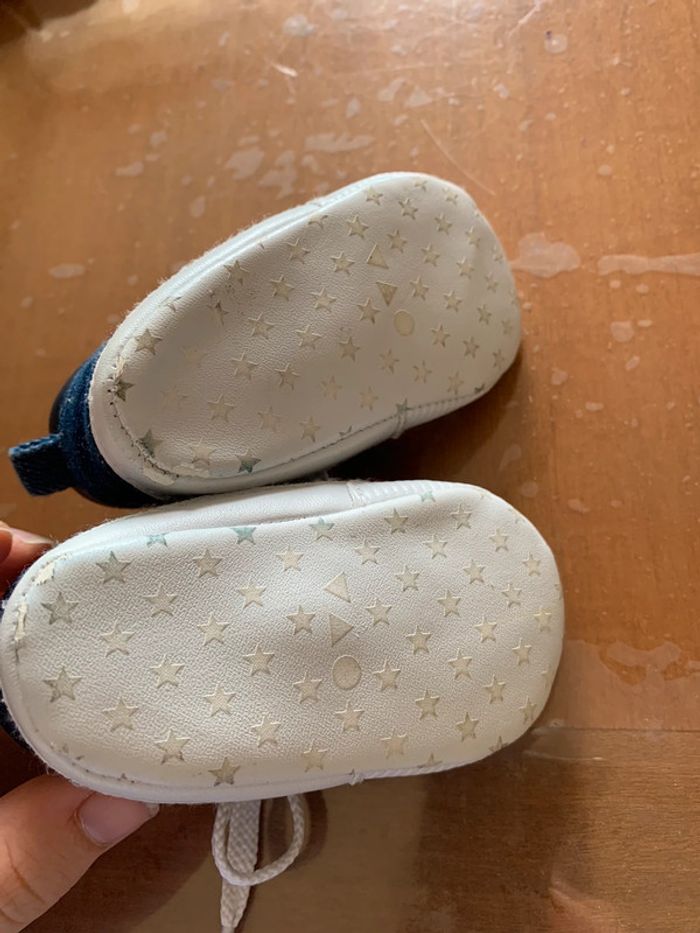 Chaussures tape à l’œil bleu 3/6mois - photo numéro 3