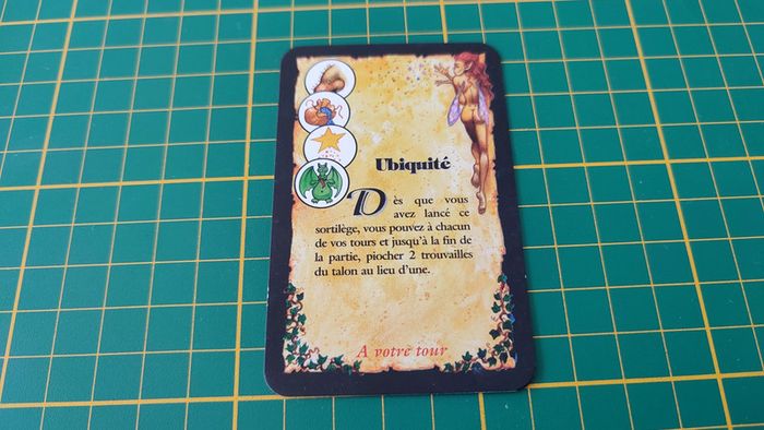 Carte sortilège Ubiquité niveau 4 pièce détachée jeu de société Elixir éditions Asmodée #B76