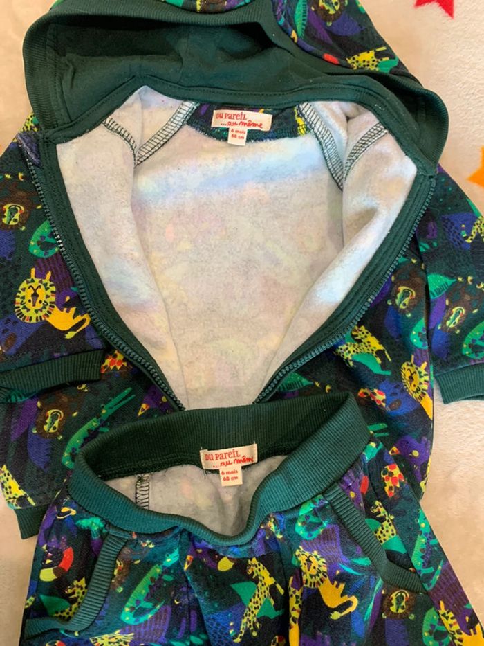 Ensemble Jogging et Tee-Shirt Assortis Chaud Du Pareil Au Même Vert & Gris 6-9 Mois - photo numéro 13