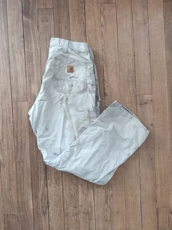 Pantalon Carhartt cargo beige workwear Carpenter taille 46
