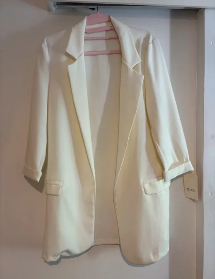 Veste blazer blanche Mybel 🇮🇹 taille unique – neuve